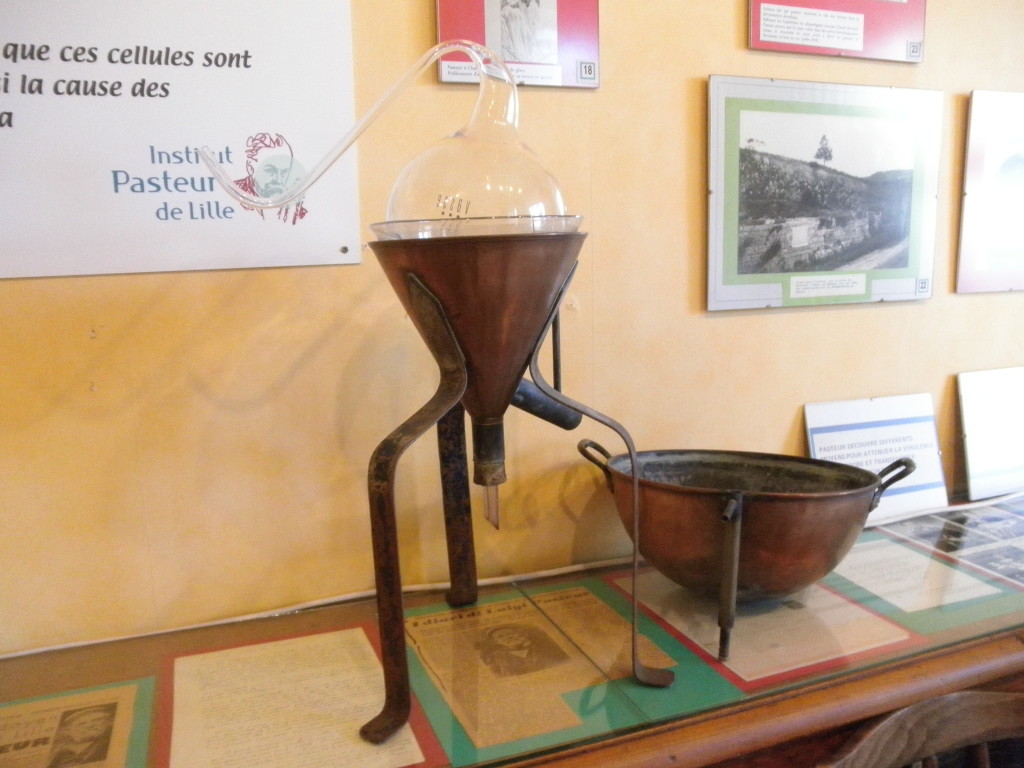 Pasteur a utilisé un ballon à col de cygne comme celui-ci pour réfuter les théorie de la génération spontanée